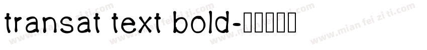 transat text bold字体转换